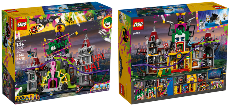 Illustration for article titled Lego's New Joker Manor Set Includes a Working Roller Coaster